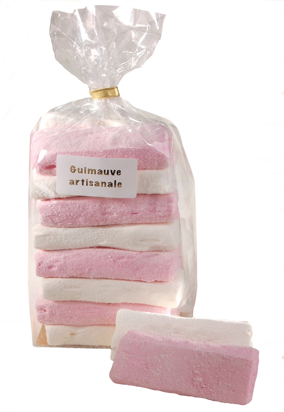 White and pink marshmallow